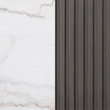 Jason Round White Marble Top Side Table Charcoal