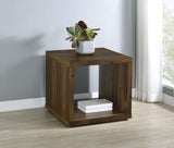 Frisco Square Engineered Wood Side Table Dark Pine