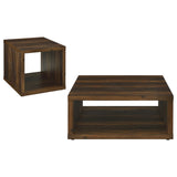Frisco 2-Piece Coffee and End Table Set, Dark Pine