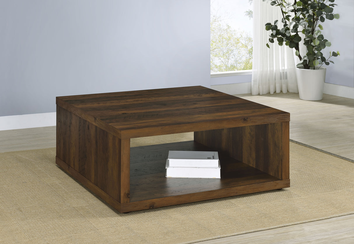 Frisco Square Dark Pine Coffee Table with Storage