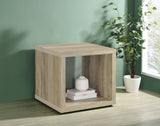 Frisco Square Engineered Wood Side Table, Distressed Pine