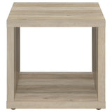 Frisco Square Engineered Wood Side Table, Distressed Pine