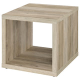Frisco Square Engineered Wood Side Table, Distressed Pine