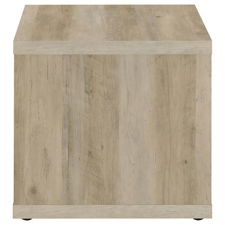 Frisco Square Engineered Wood Side Table, Distressed Pine