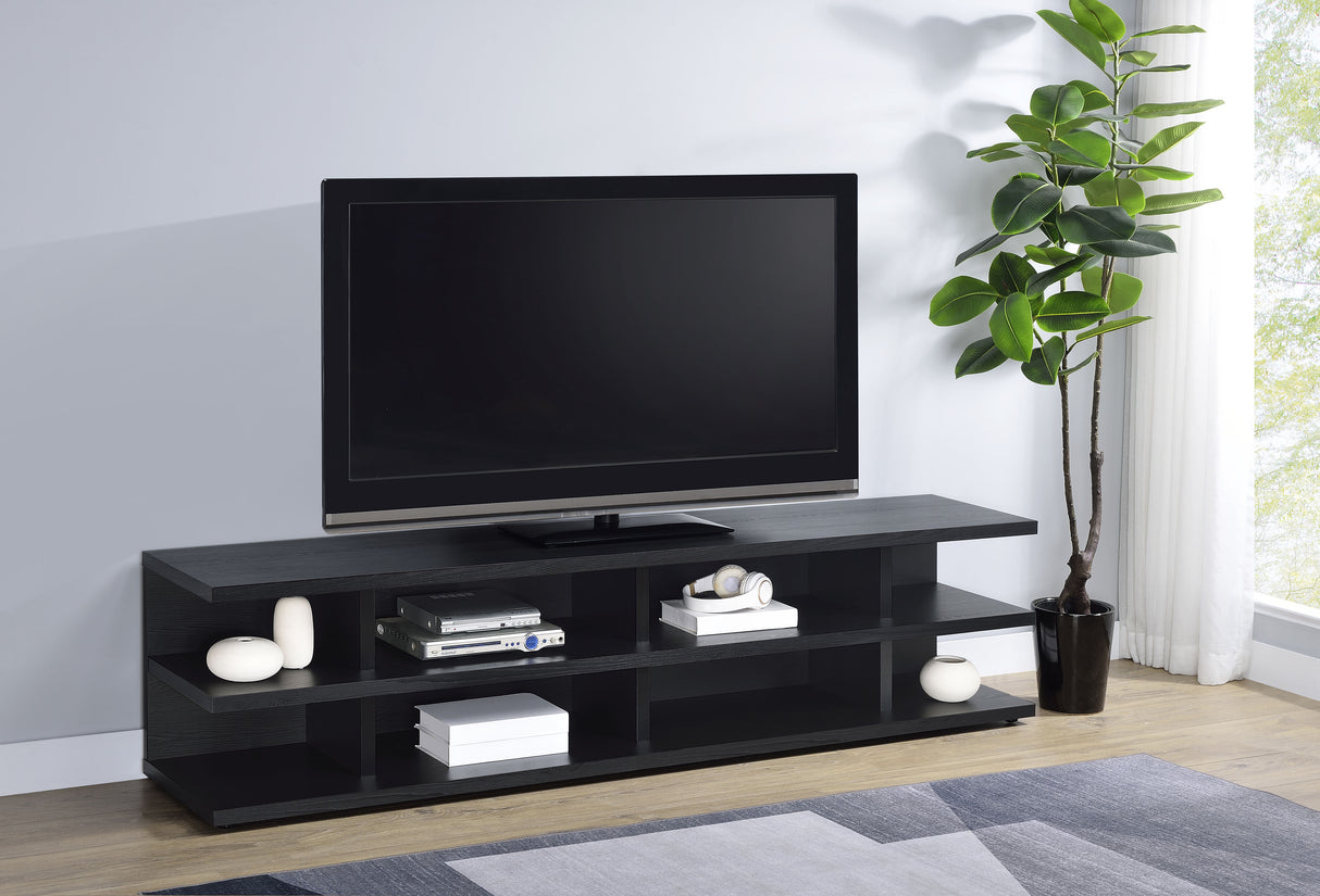 Cartmill 78-Inch 2-Tier TV Stand Media Console, Black