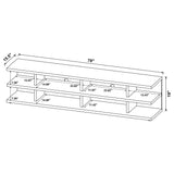 Cartmill 78-Inch 2-Tier TV Stand Media Console, Black