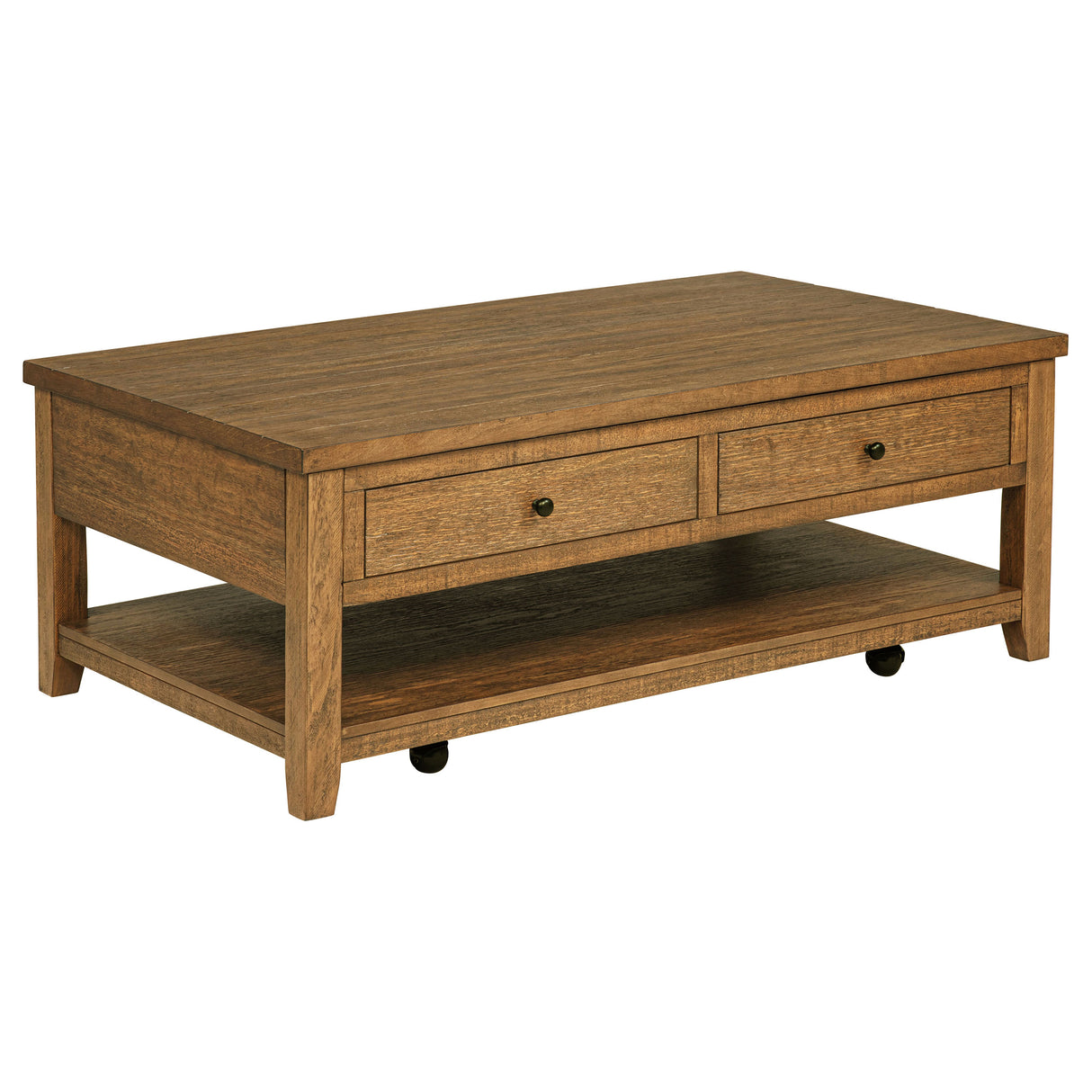 Payne 48-Inch Mobile Lift Top Coffee Table in Distressed Brown