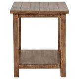 Payne Wood End Table with Shelf - Distressed Brown