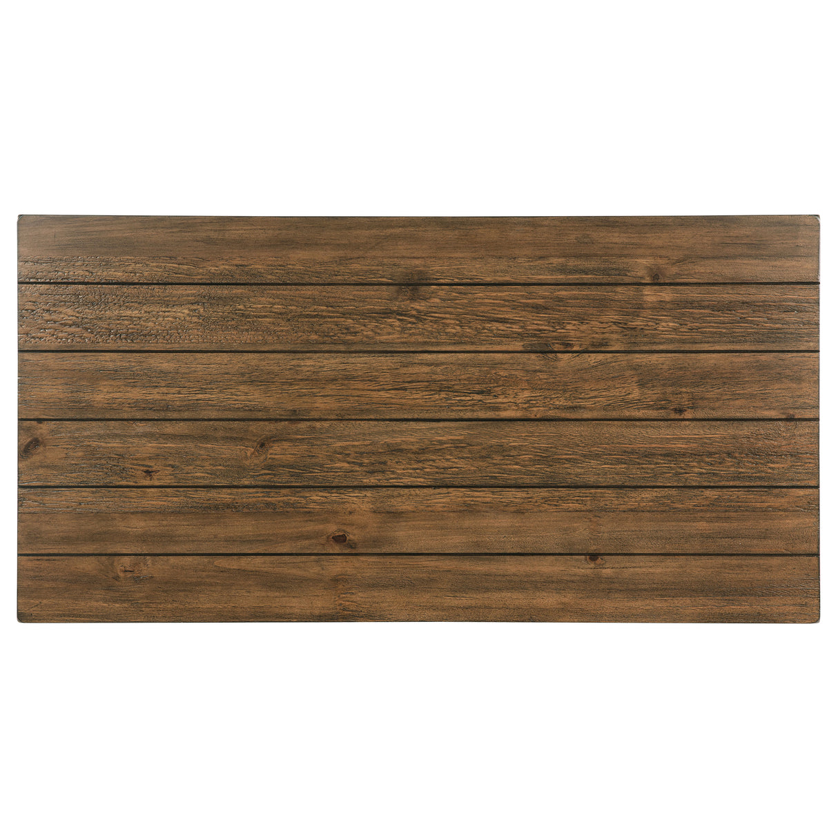 Payne Wood Coffee Table with Shelf, Distressed Brown