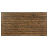 Payne Wood Coffee Table with Shelf, Distressed Brown