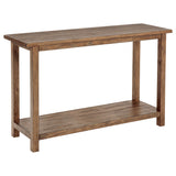 Payne Wood Entryway Console Table in Distressed Brown