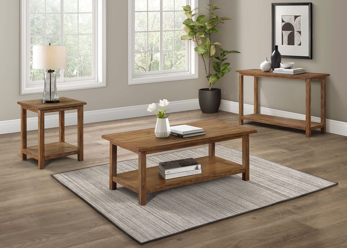 Payne Wood Entryway Console Table in Distressed Brown