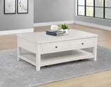 Payne 48-Inch Mobile Lift Top Coffee Table in Distressed White