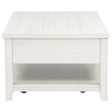Payne 48-Inch Mobile Lift Top Coffee Table in Distressed White