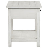 Payne 1-Drawer Wood End Table with Shelf - Distressed White