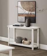 Payne Wood Entryway Console Table in Distressed White