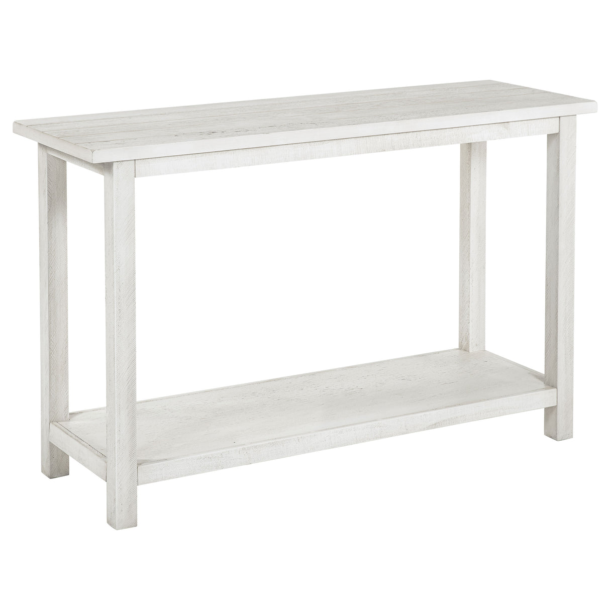 Payne Wood Entryway Console Table in Distressed White