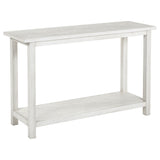 Payne Wood Entryway Console Table in Distressed White