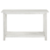 Payne Wood Entryway Console Table in Distressed White