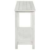 Payne Wood Entryway Console Table in Distressed White
