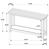 Payne Wood Entryway Console Table in Distressed White