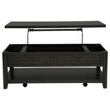 Payne 48-inch Mobile Lift Top Coffee Table Distressed Java