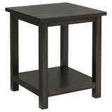 Payne Wood End Table with Shelf - Distressed Java