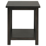 Payne Wood End Table with Shelf - Distressed Java