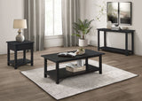 Payne 1-Drawer Wood End Table with Shelf - Distressed Java