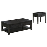 Concord 2-Piece Coffee and End Table Set, Distressed Java