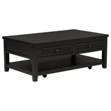 Concord 2-Drawer Coffee Table, Distressed Java