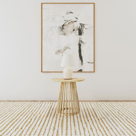 Touhy Round Solid Wood End Table, Natural Mango
