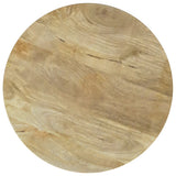 Touhy Round Solid Wood End Table, Natural Mango