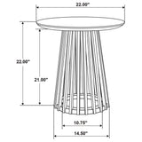 Touhy Round Solid Wood End Table, Natural Mango