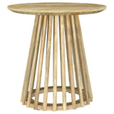 Touhy 2-Piece Round Coffee and End Table Set Natural Mango