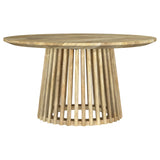 Touhy 2-Piece Round Coffee and End Table Set Natural Mango
