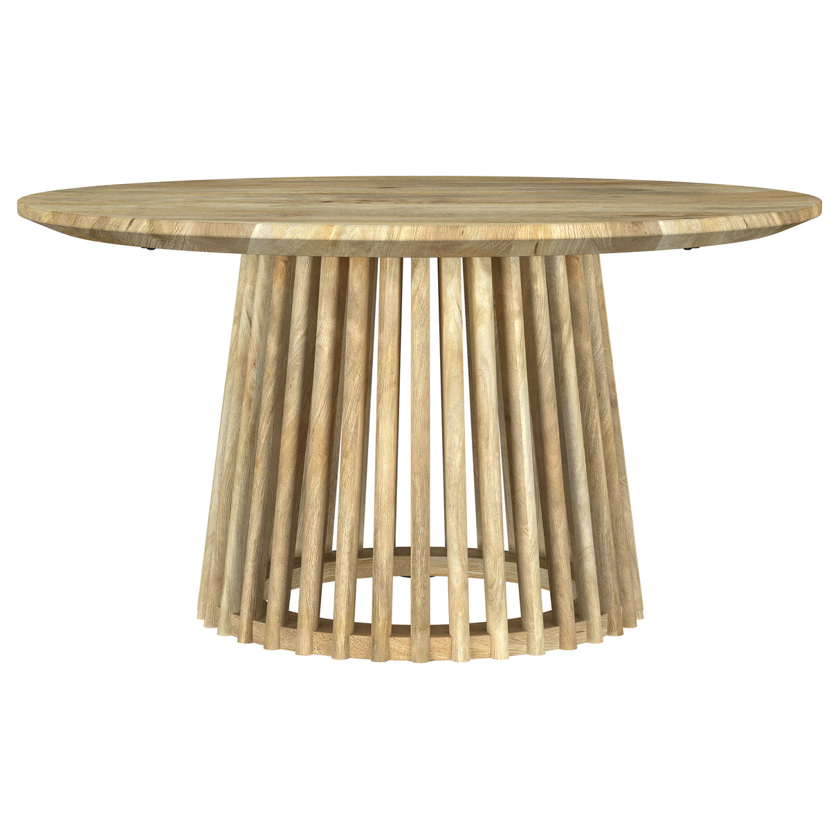 Touhy 2-Piece Round Coffee and End Table Set Natural Mango