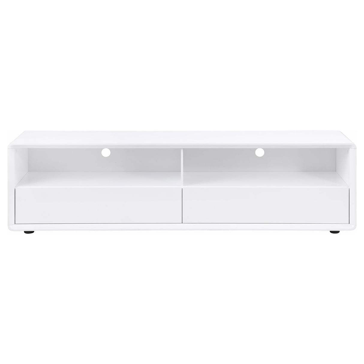 Ellice 71-Inch TV Stand Media Console, White High Gloss