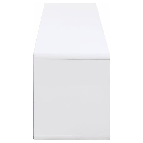 Ellice 71-Inch TV Stand Media Console, White High Gloss