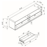 Ellice 71-Inch TV Stand Media Console, White High Gloss