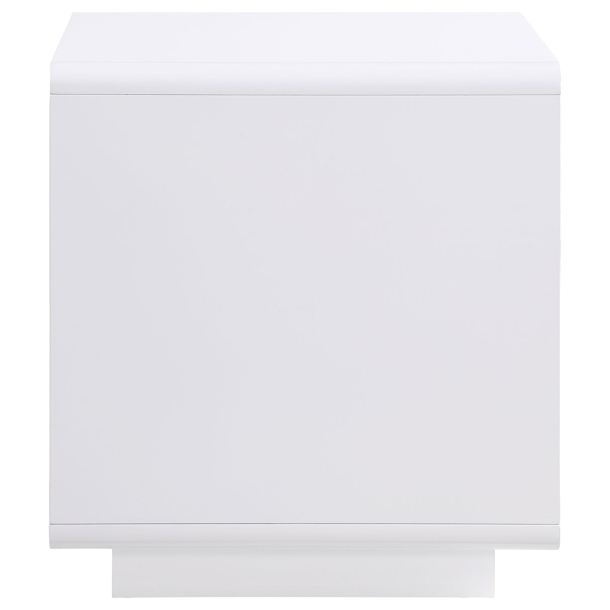 Paseo Square End Side Table in White High Gloss
