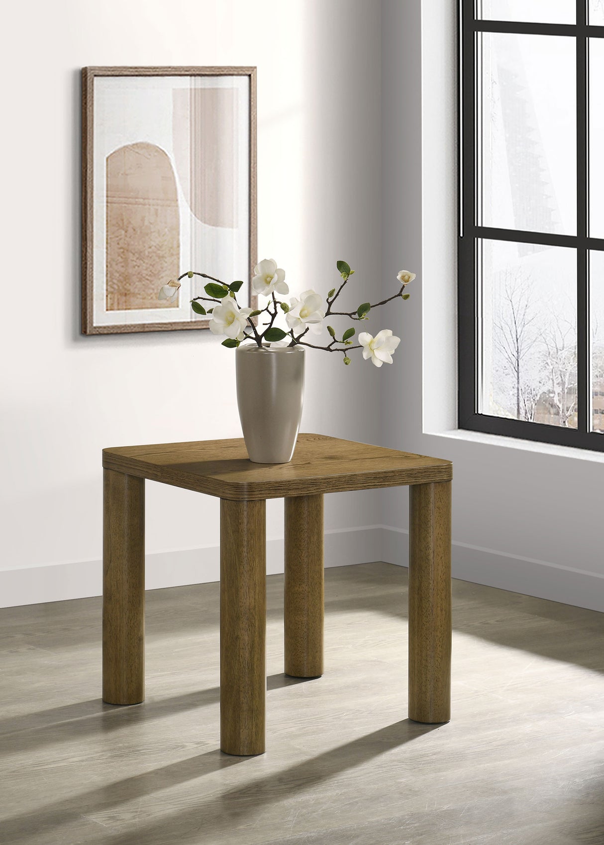Castlewood Brown Oak Engineered Wood End Table