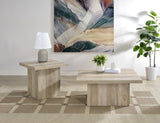 Devar Square End Table in Distressed Pine