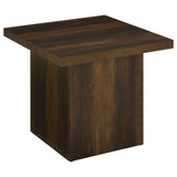 Devar 2-Piece Square Coffee and End Table Set Dark Pine