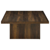Devar 2-Piece Square Coffee and End Table Set Dark Pine