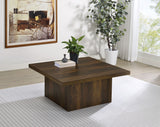 Devar Square Engineered Wood Cocktail Table Dark Pine