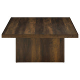 Devar Square Engineered Wood Cocktail Table Dark Pine