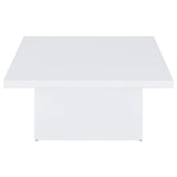 Devar Square Coffee Table in White High Gloss