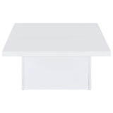 Devar Square Coffee Table in White High Gloss