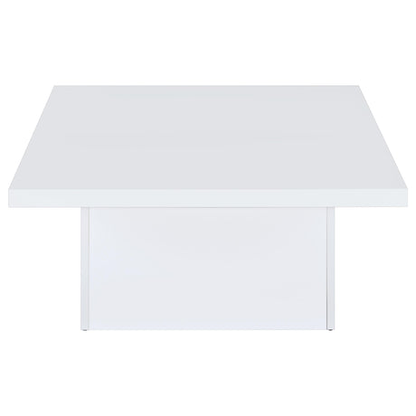 Devar Square Coffee Table in White High Gloss